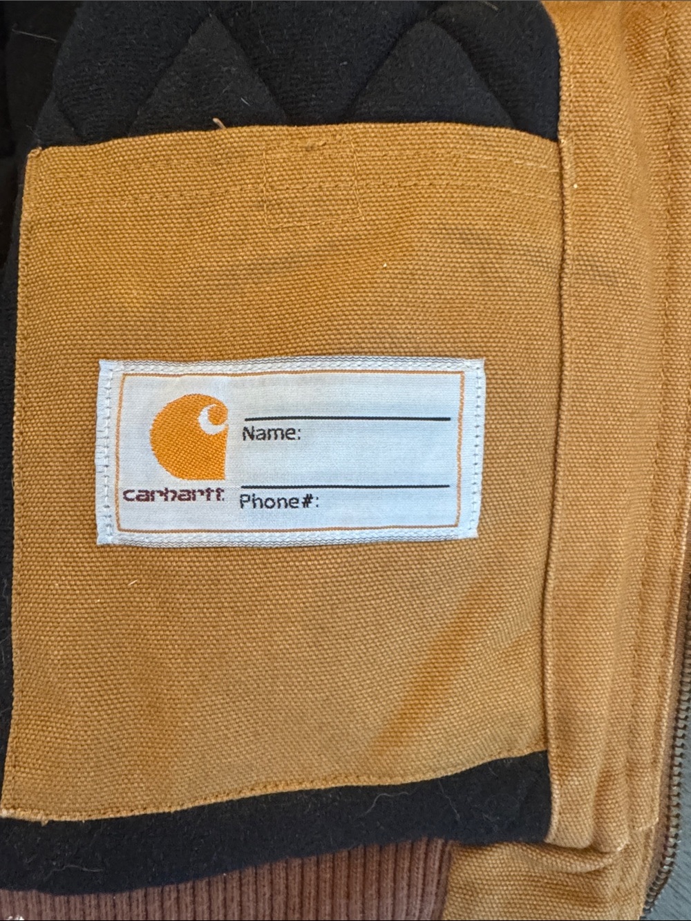 Carhartt Kids Tan Hooded Quilted-Lined Work Jacket - Picture 5 of 5